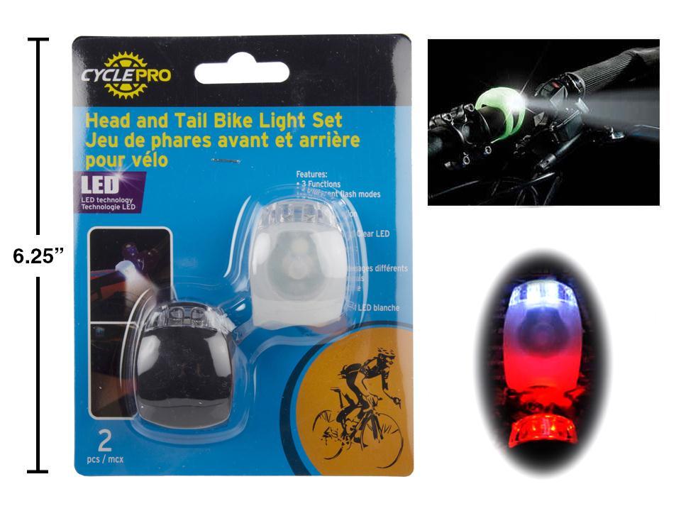 CYCLEPRO LED Silicone Bicycle Light, 2pk, b/c