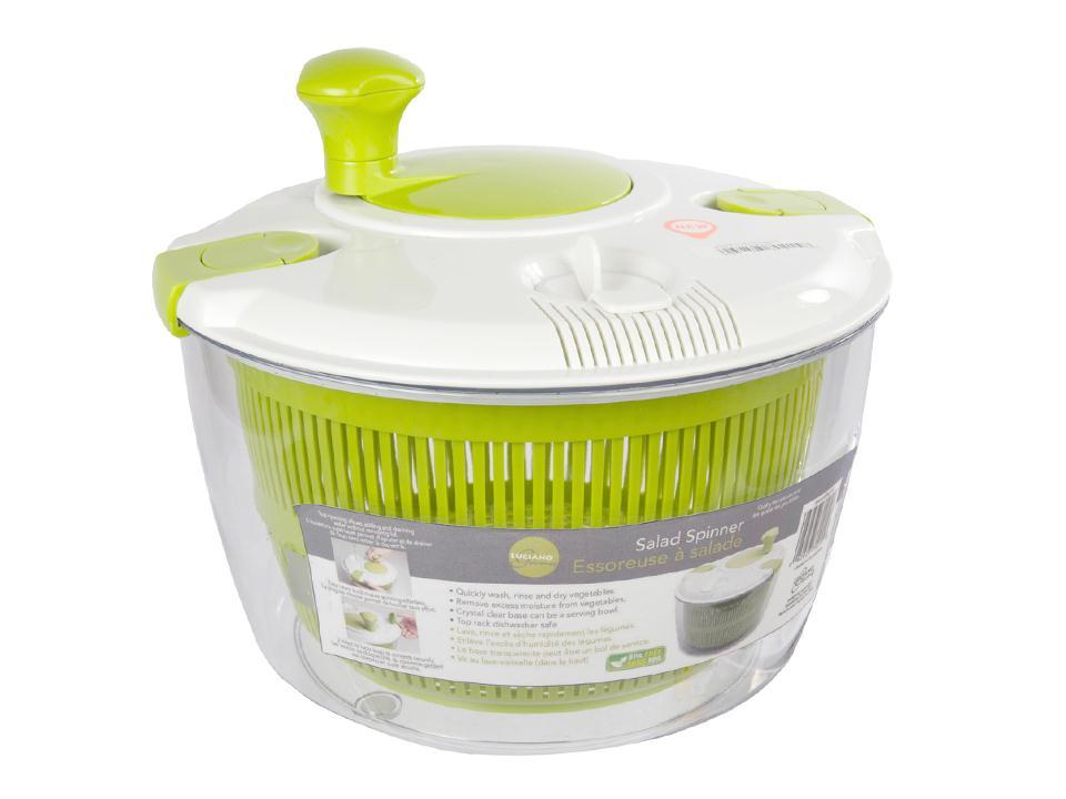 L.Gourmet 10.25"D Salad Spinner w/ Cap, shrink wrap w/ insert (CP)
