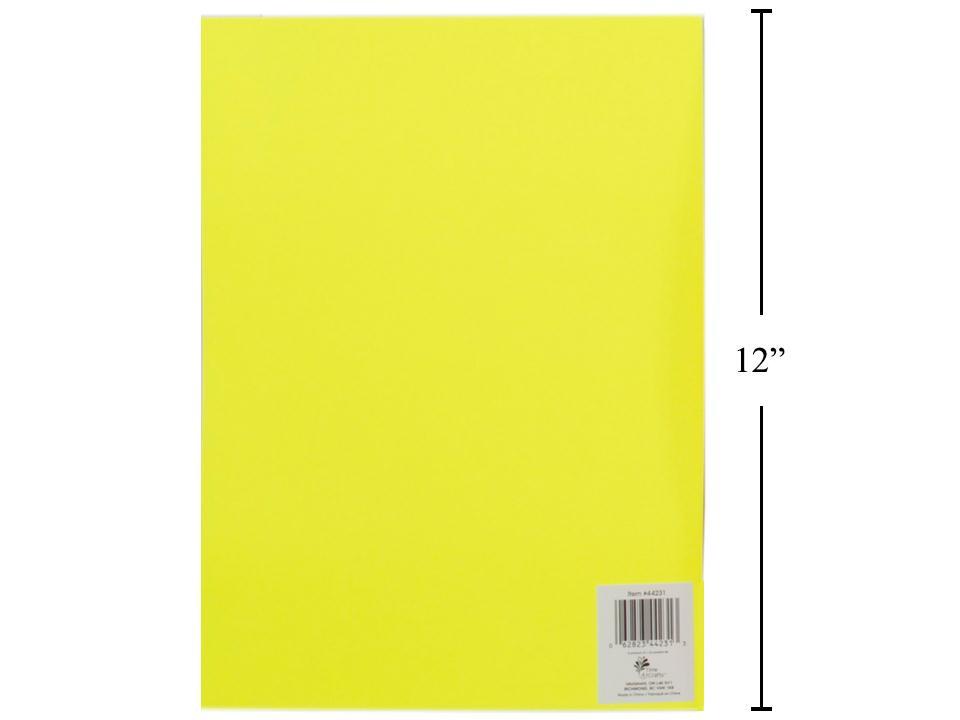T4C, 8.25" x 11.5" Bristol Paper, Fluorescent Yellow, 220g, 12/bag