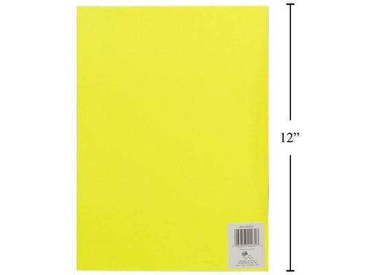 T4C, 8.25" x 11.5" Bristol Paper, Fluorescent Yellow, 220g, 12/bag