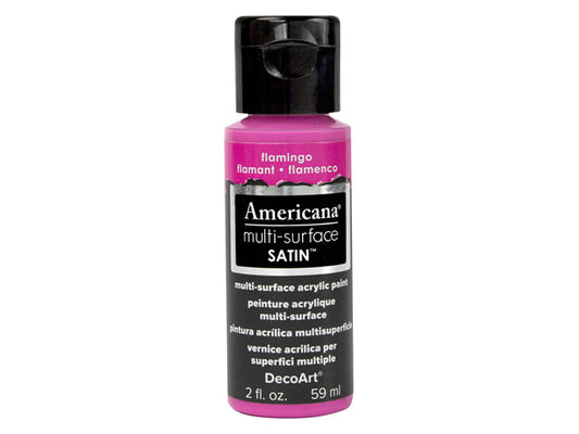 Americana Satins Paint: 2oz Multi-Surface DA500-539 DA504 Flamingo