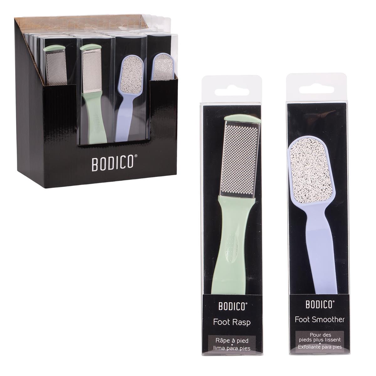 Bodico Foot Rasp & Smoother pvc box, 24 pcs/dpy