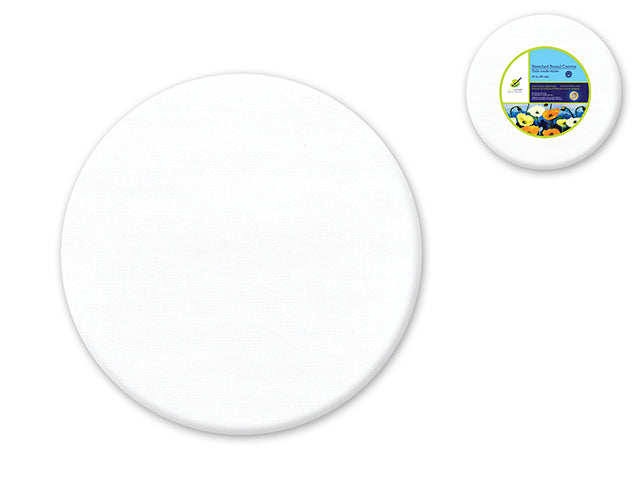 Stretch Artist Canvas: Round 13" Triple-Primed Back-Stapled
