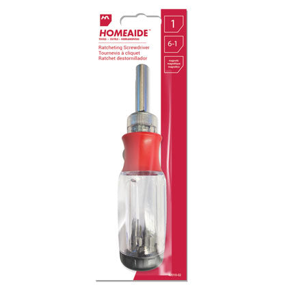 RATCHETING SCREWDRIVER- 6 IN 1