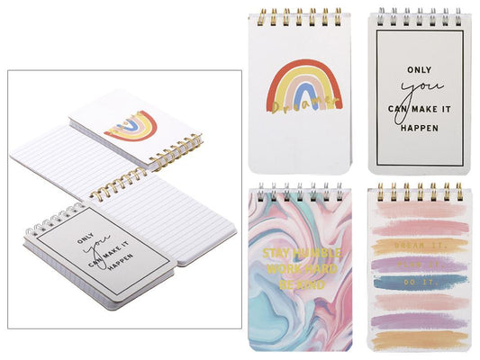 Print & Foil Top Spiral Notebook 10x15.6cm,100s,70g, hard cover