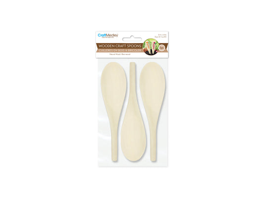 Craftwood: 6"x1.5" Spoon 3pc Natural