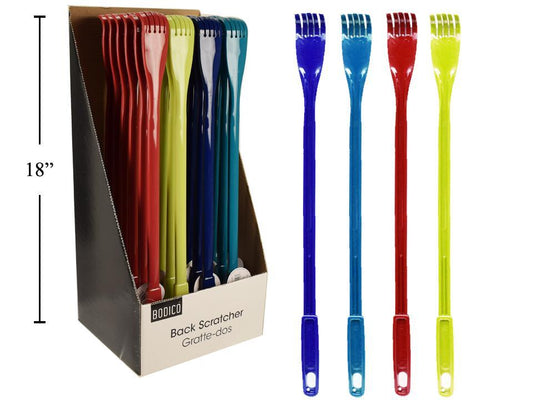 Bodico,17.5" Back Scratcher, 24/pdq 4 asst colours, hanging tag(HZ)