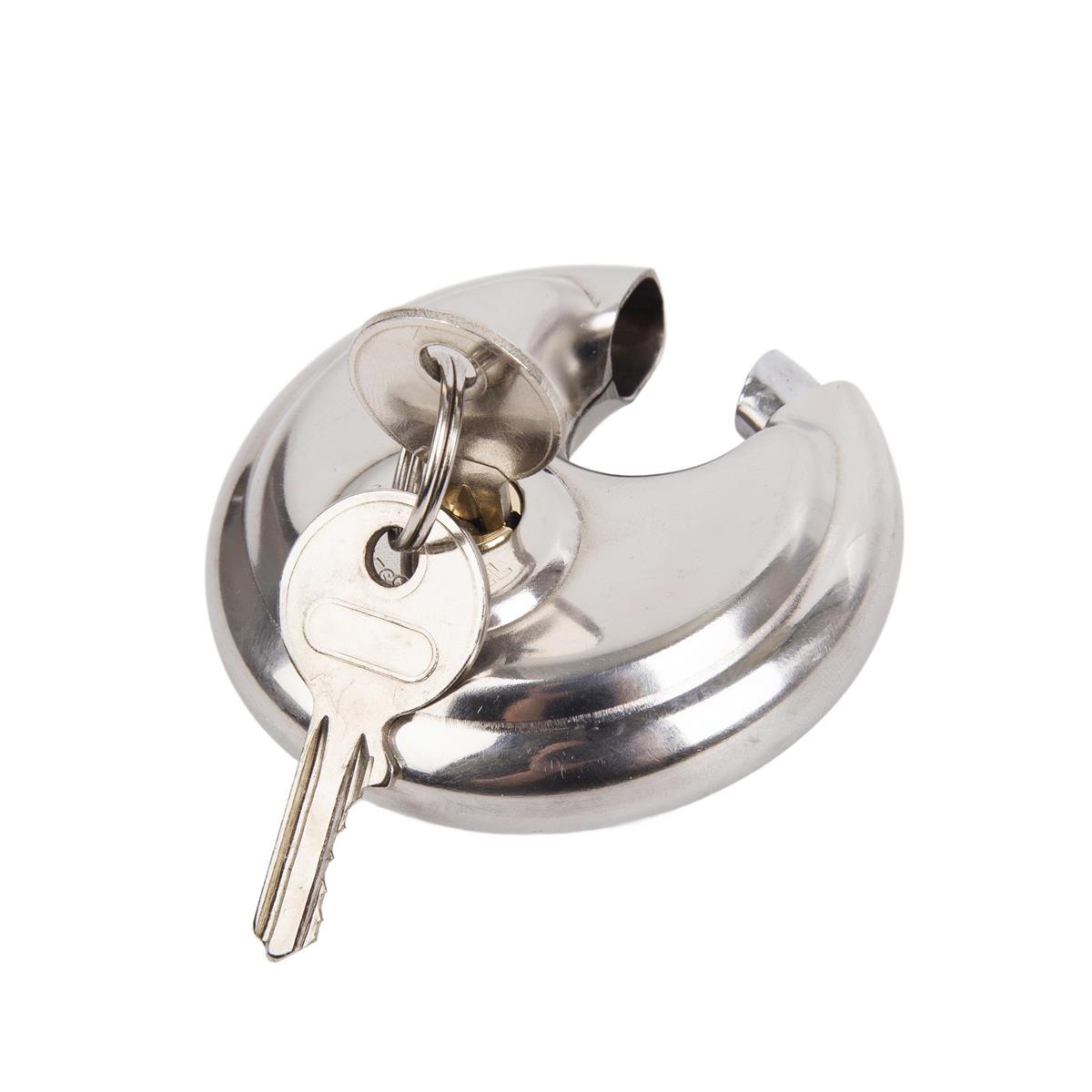H.E.M.P. 2.75" Disc Padlock Stainless Steel, Double Blister