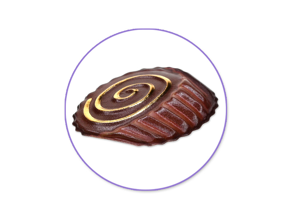 Paper Craft Sticker: 4.1"x7.5" 3D Treats Puffy B) Gold Drizzled