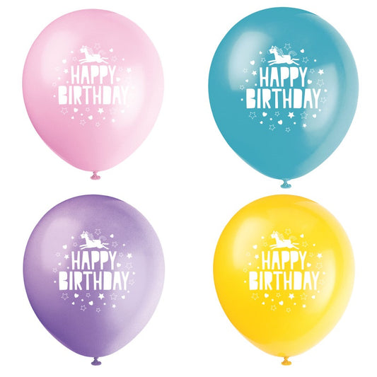Unicorn 12" Latex Balloons  8ct