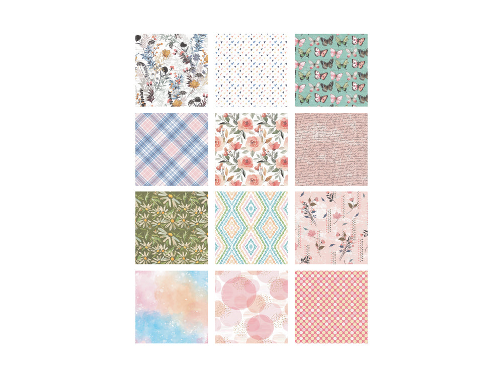 Paper Pads: 6"x6" Perfect Prints Stack Packs x24 Assorted R) Frolic