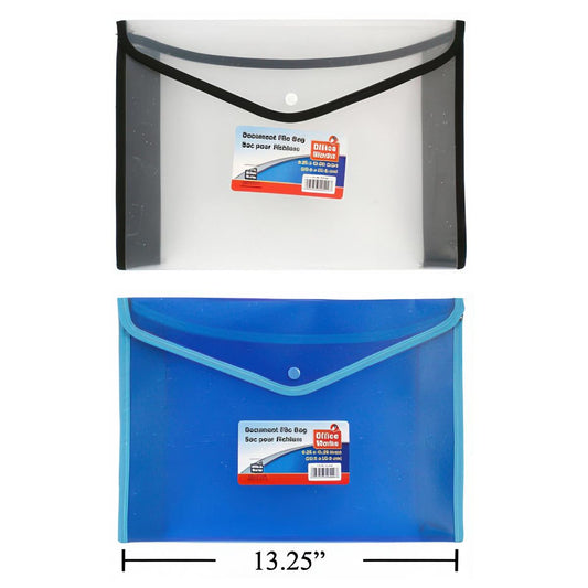 O.WKs. 9.25x13.25" Document File Bag, 2 Colours, label