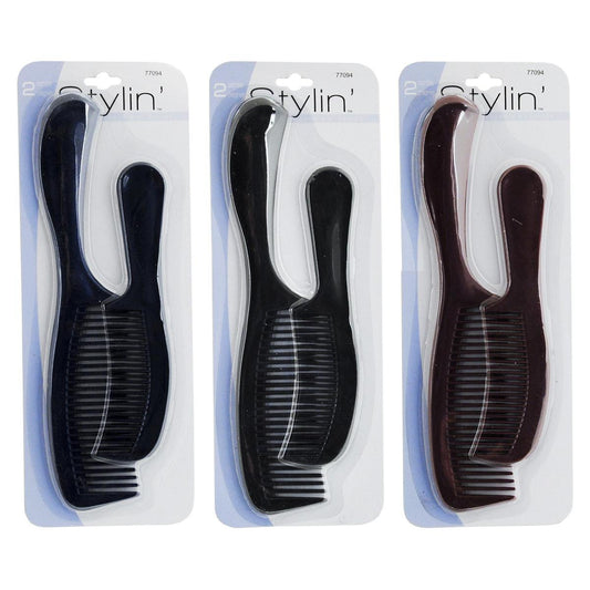 Stylin 2-pc Comb Set, 3 col., b/c
