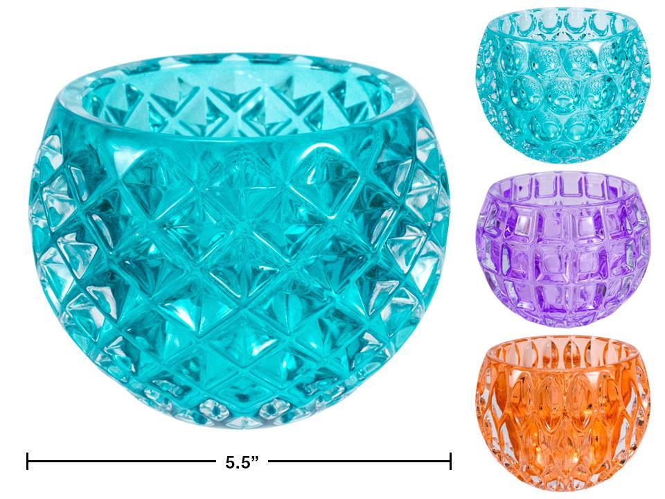 Cut Glass Bowl, 5.5x4.25",  4Asst, bbx