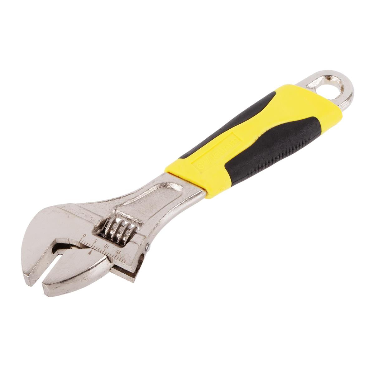 H.E. Master Pro 6" Adj. Wrench Yellow&Black handle, double blister