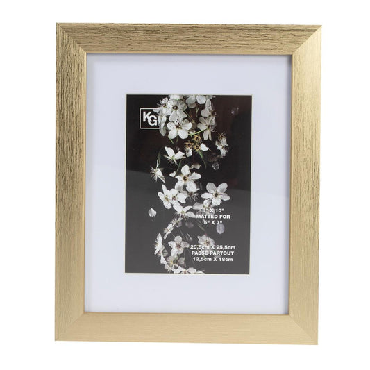 KG Clara 8X10" Frame, 5X7" Mat GOLD (AZ) ( LD S5 )
