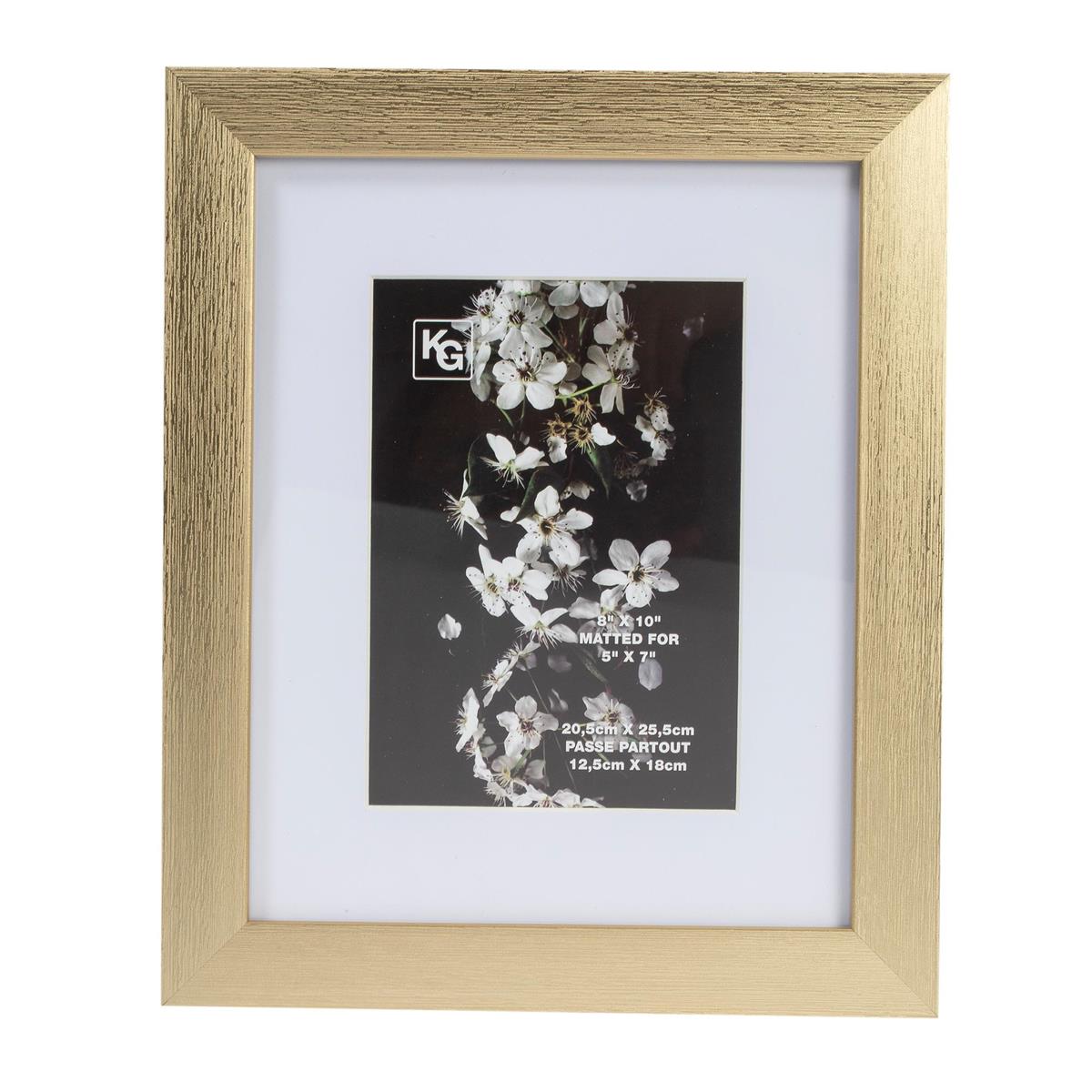 KG Clara 8X10" Frame, 5X7" Mat GOLD (AZ) ( LD S5 )