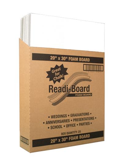 FOAM BOARD - 20"X30" WHITE MAT 25 PCS