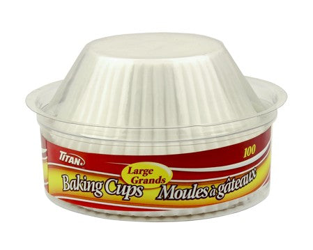 TITAN LARGE BAKING CUPS 100/PK x 48/CS