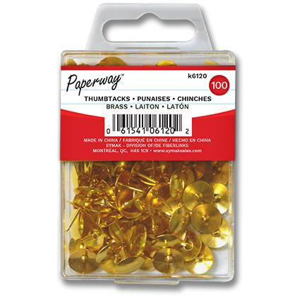100 THUMBTACKS - BRASS