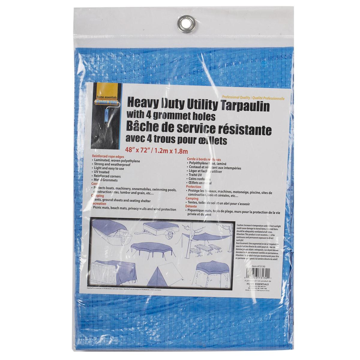 48"x72" HD Poly Utility Tarp: Qty-1