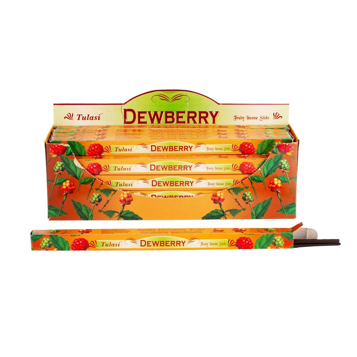 Tulasi, 9" 8 pcs, Incense Sticks, Dewberry, 25/display box