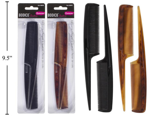 Bodico 2-pc Tail Comb, 2 col., b/c(HZ)