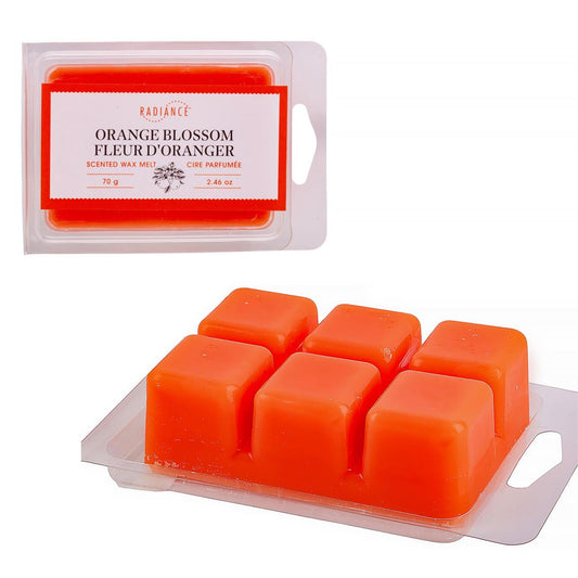 6pc Frosted Scented Wax Melts, Orange Blossom, PVC box, 8/tray