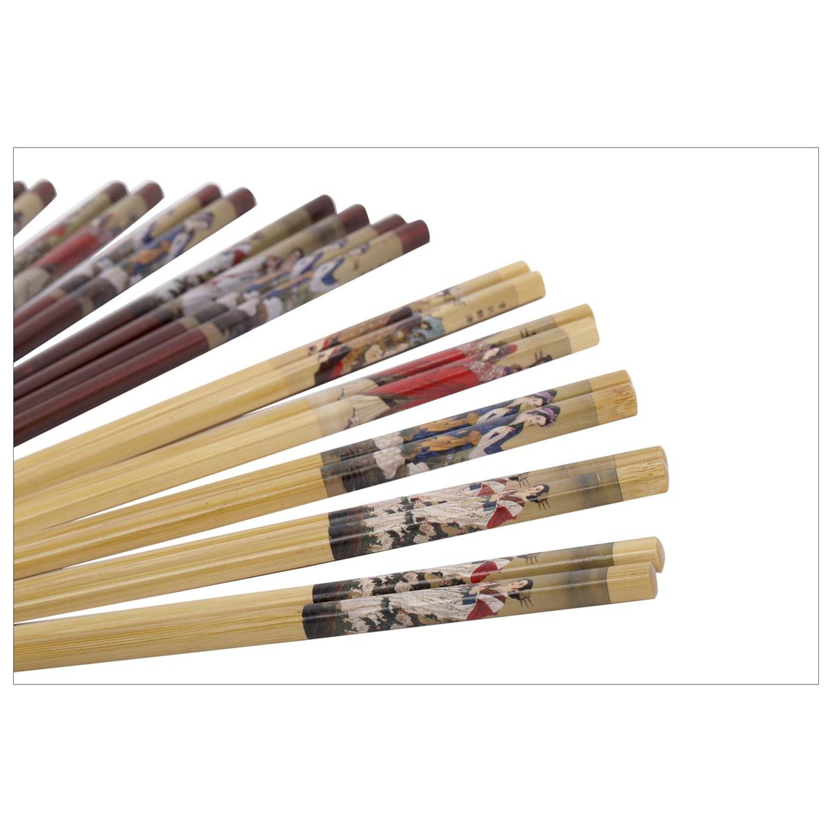 Luciano 5-Pair 9.5"L Chopstick Set, 3 col.,  pbh (CS)