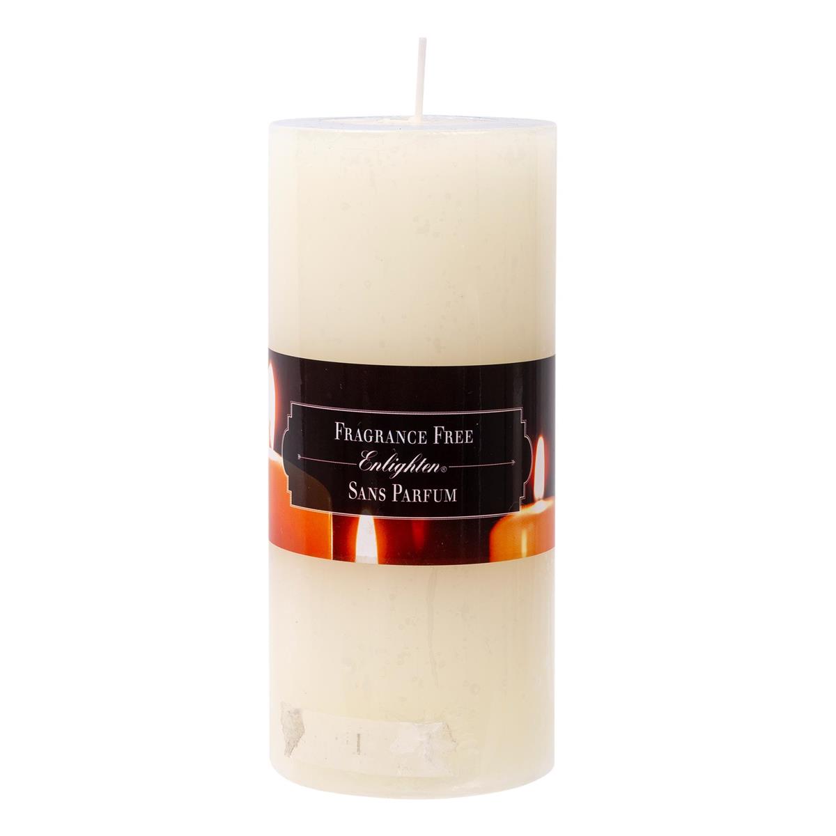 KG Enlighten 6" Unscented Pillar White, 72Hrs (Az)