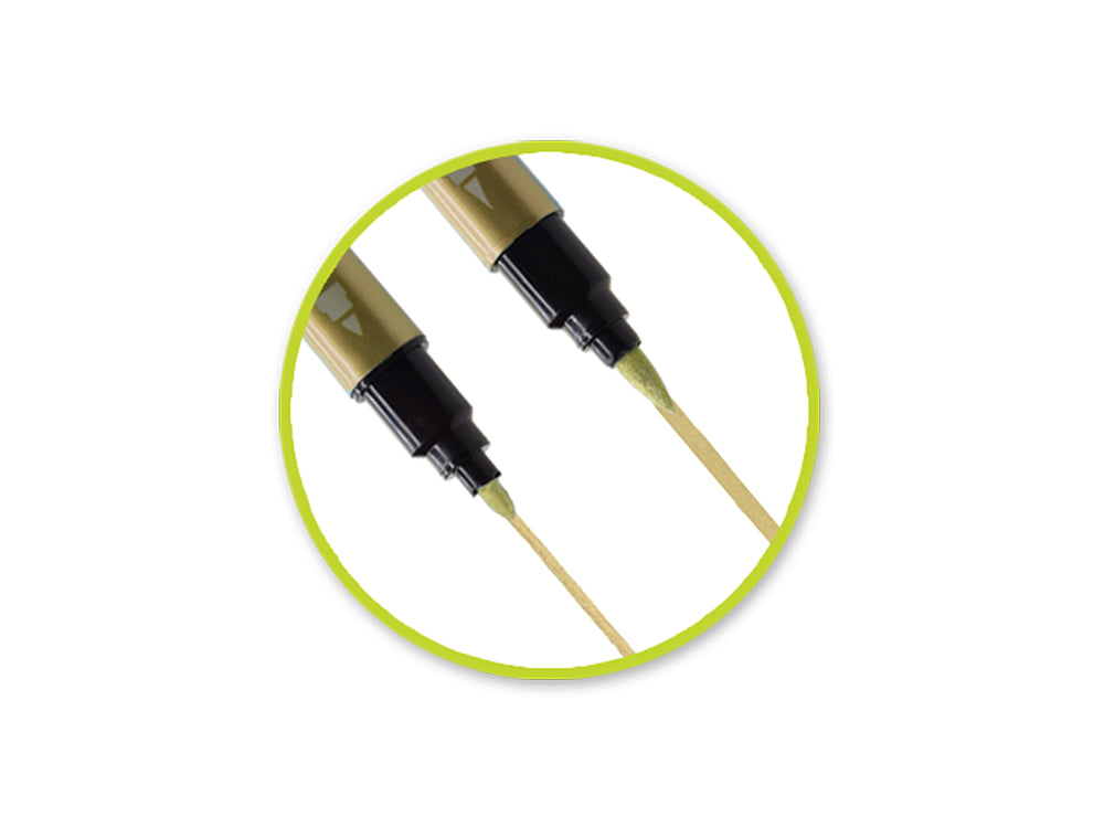 Color Factory: Metallic Dual-Tip Markers Fine+Brush 4pk Water Based C) Verde