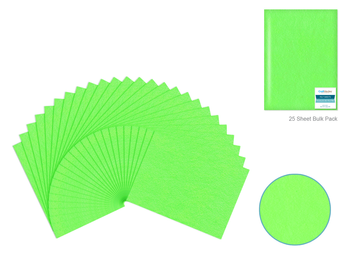 Felt Sheets: One 9"x12" Premium Bar-Coded L) Mint
