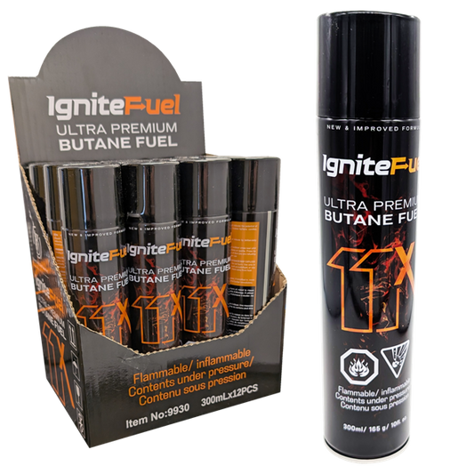 11x IgniteFuel Ultra Premium Butane Fuel - 300ml
