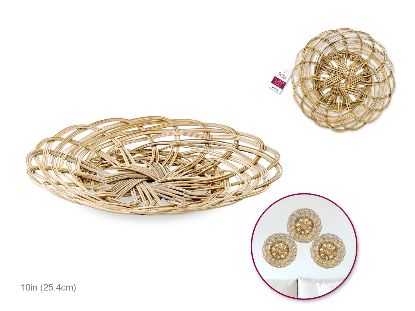 Coco Rib Basket: 10" Tray