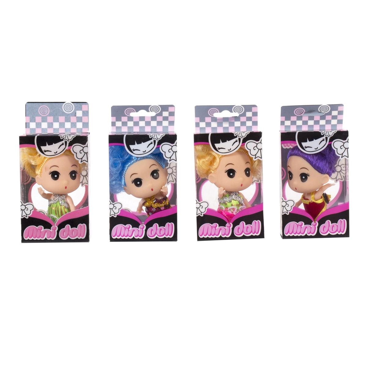 2.5" Mini Doll, 4 styles, pvc bx, 12/dsp