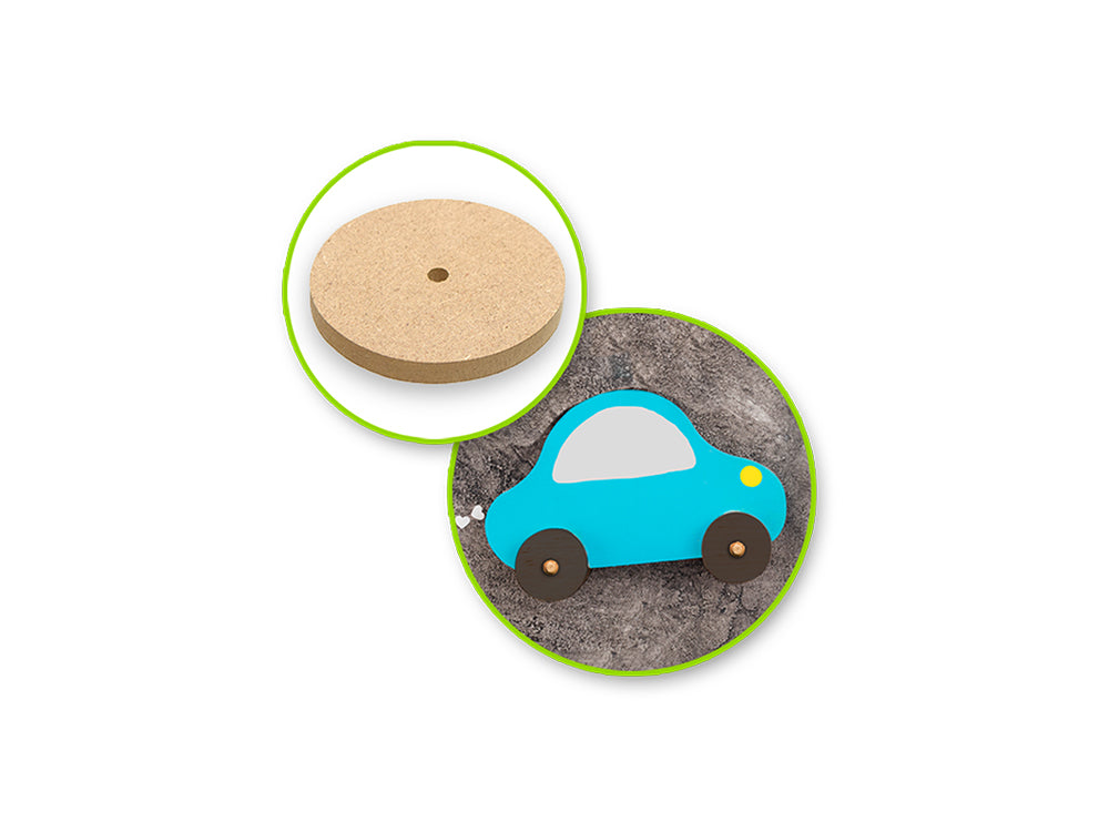 Craftwood: 2.13"x0.24" Wheel x6 Flat Natural MDF