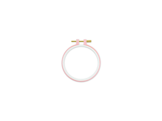 Needlecrafters: 4" Plastic Embroidery Hoop w/Brass Clamp