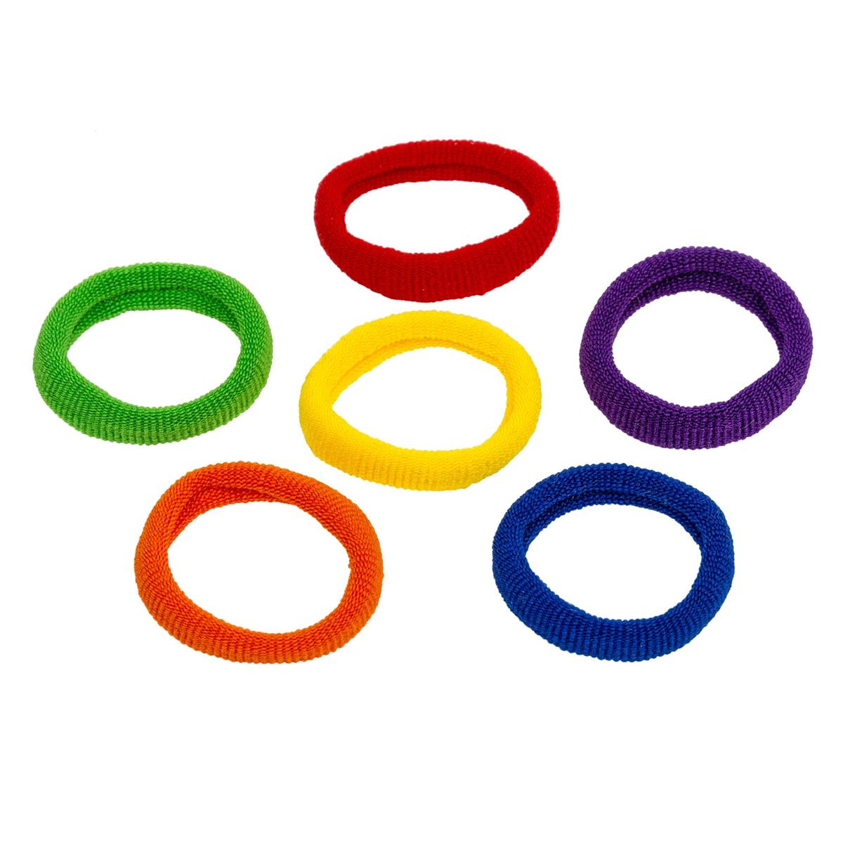 StylinG 24-pc Solid Col. Knitted Mini Ponyholders, hc