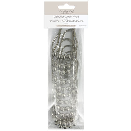 METAL SHOWER CURTAIN HOOKS D42 mmx76mm