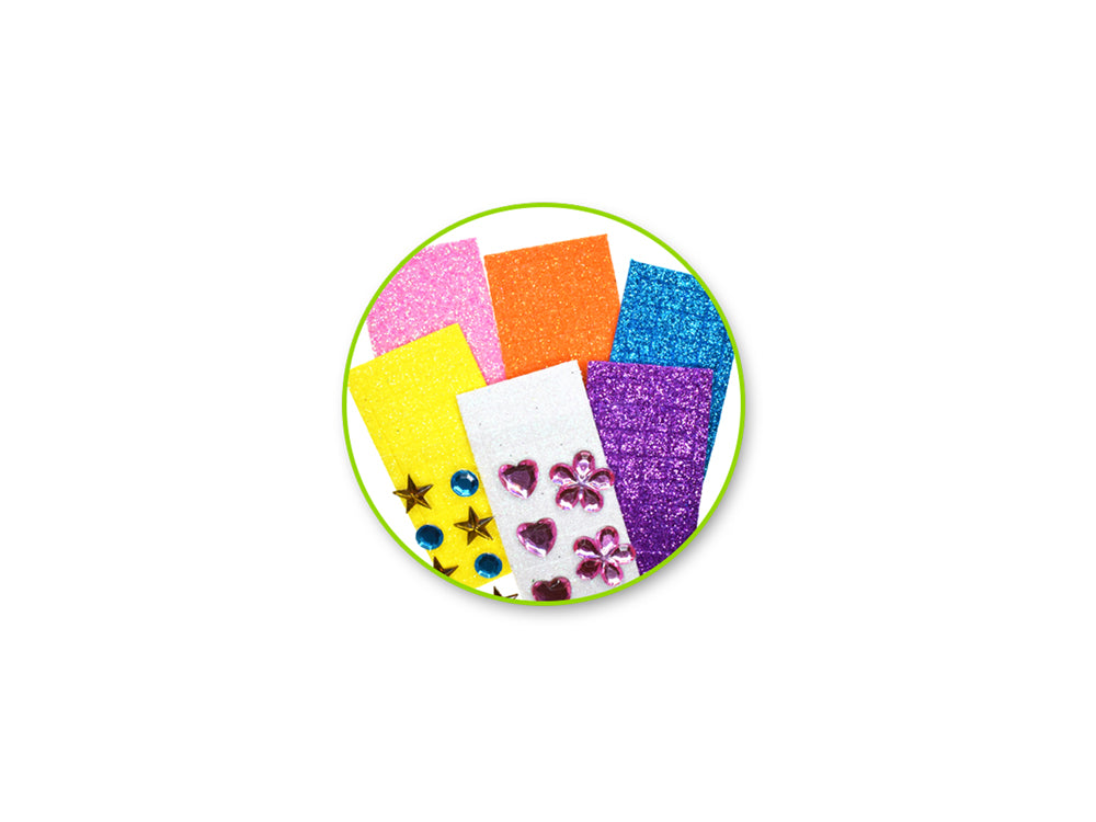 Krafty Kids Kit: DIY Glitter Mosaic Art Kit w/Gems A) Unicorn