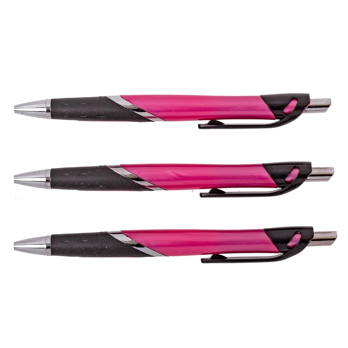 O.WKs.  3-pc Ball Pen, 3 col., Blue Ink,  b/c