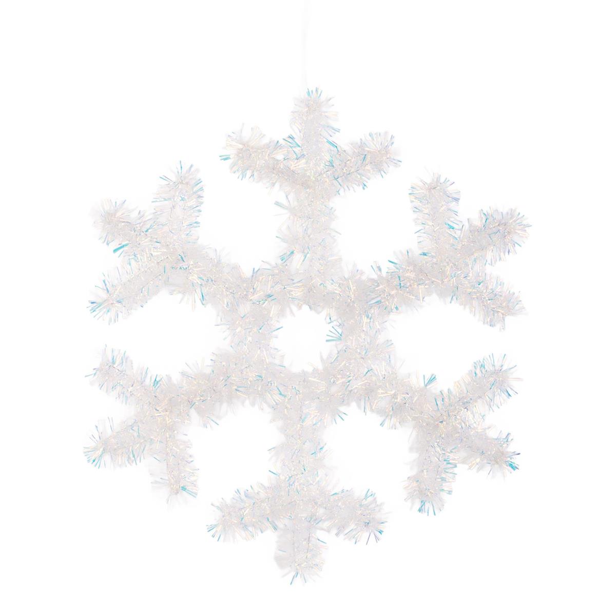 Deco N. 13" Tinsel Snowflake Hanging DÃƒÂ©cor, cht