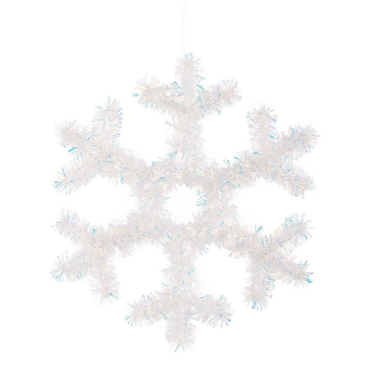 Deco N. 13" Tinsel Snowflake Hanging DÃƒÂ©cor, cht