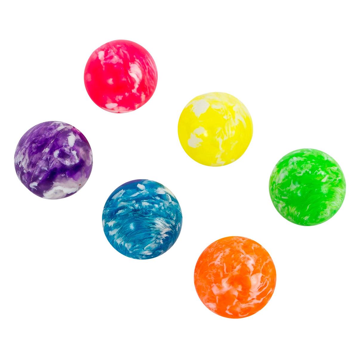 3-pc. 35mm Swirl Bounce ball, 2 col., b/c