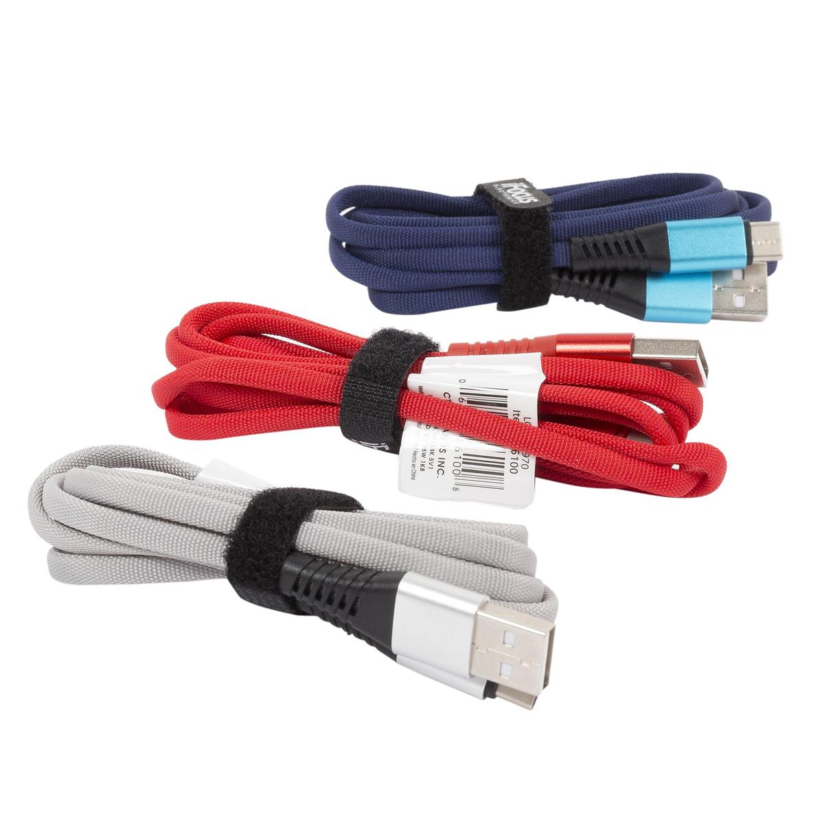 iFocus 5ft.  Type C  Data cable 3C, Velcro strap, bundle