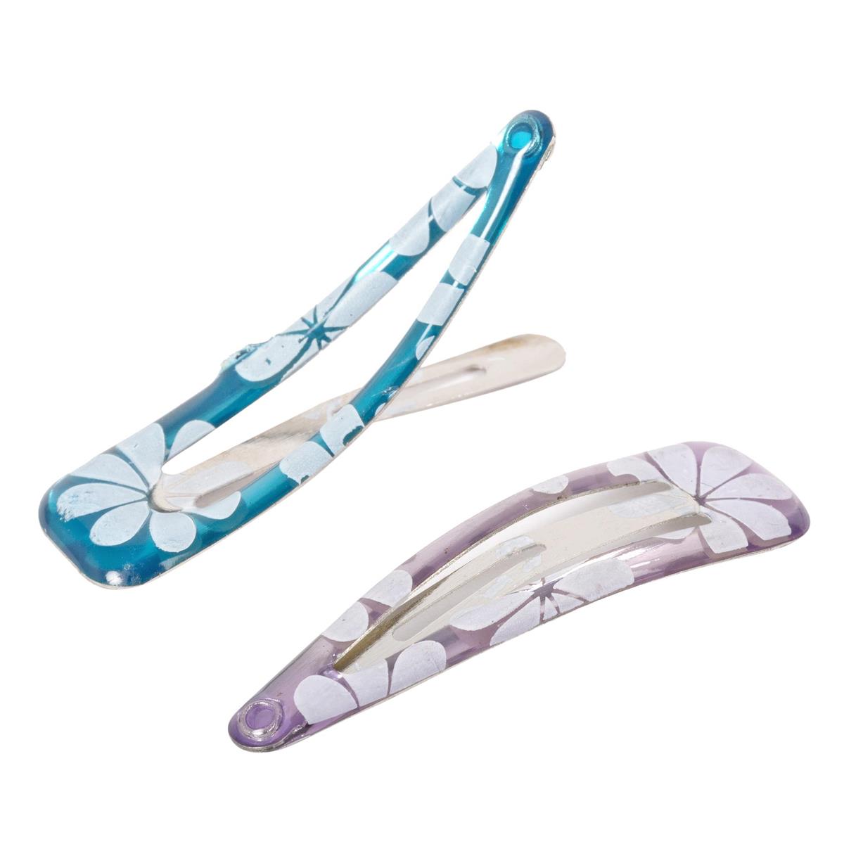 Stylin G, 10p Snap Barrette flower print, header card