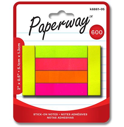 STICK-ON NOTES -2"x 0.5", NEON