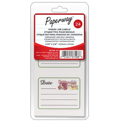 24 MASON JAR LABELS