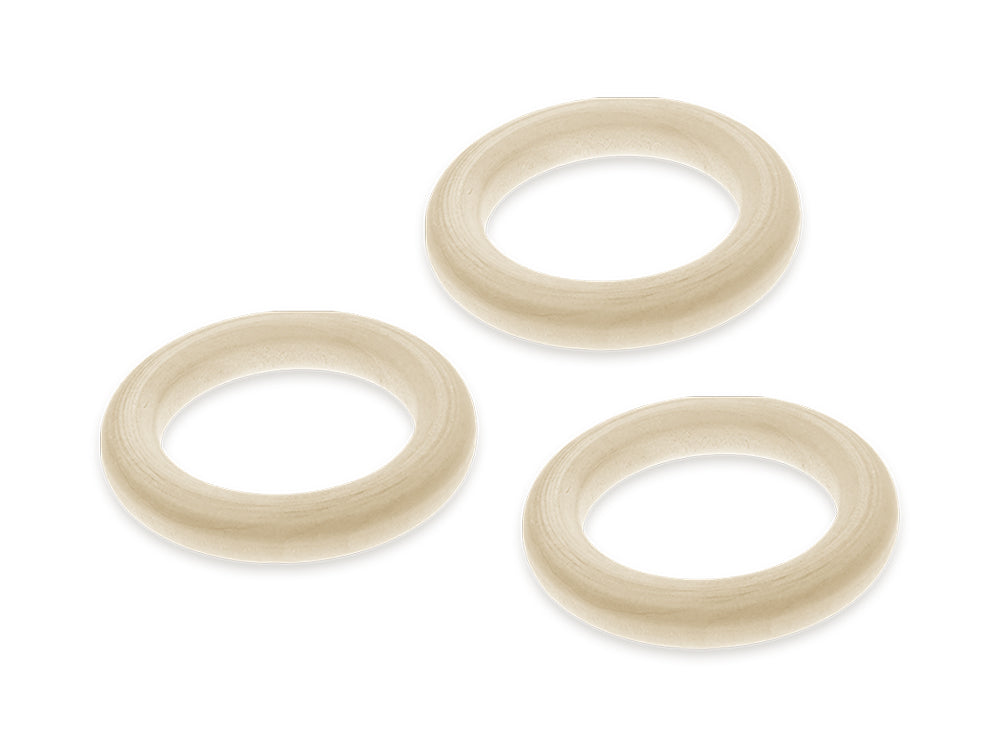 Craftwood: 65mm Craft Rings x3 Natural