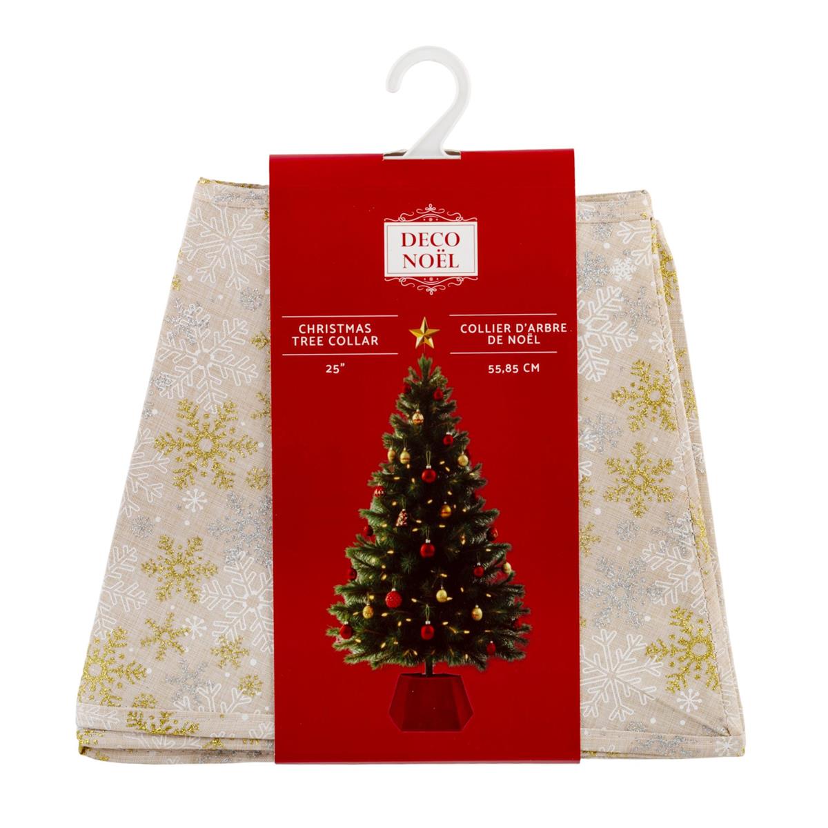 Deco N. Xmas Tree Collar, Snowflake, 12x13.5", header